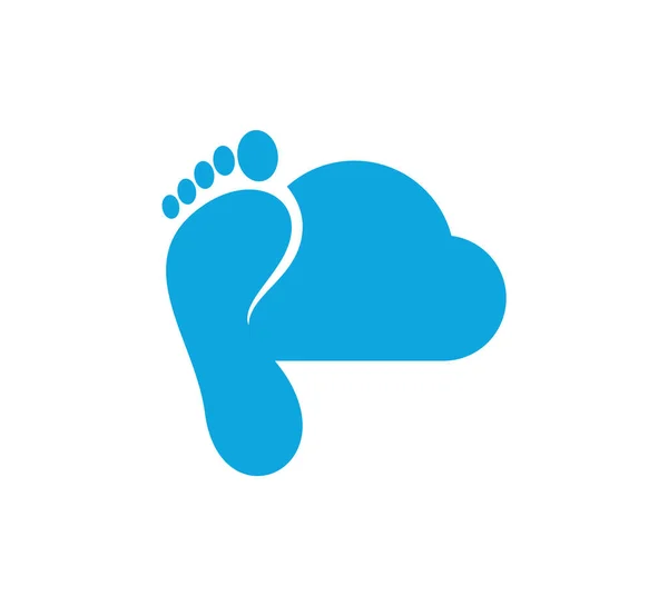 Векторный Шаблон Логотипа Cloud Foot Концепция Дизайна Логотипа Creative Foot — стоковый вектор