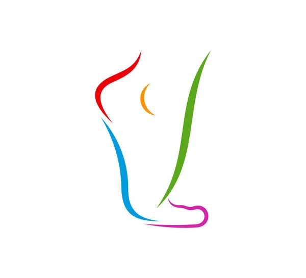 足のロゴベクトルテンプレート 足のロゴデザインコンセプトの創造 — ストックベクタ