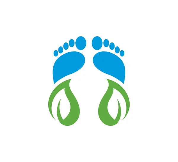 Plantilla Vector Logotipo Nature Foot Conceptos Diseño Logotipo Creative Foot — Archivo Imágenes Vectoriales