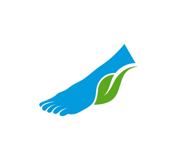 Templat Vektor Logo Nature Foot Konsep Desain Logo Creative Foot - Stok Vektor