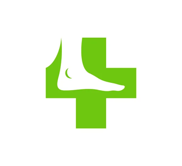 Templat Logo Vector Health Medical Foot Konsep Desain Logo Creative - Stok Vektor