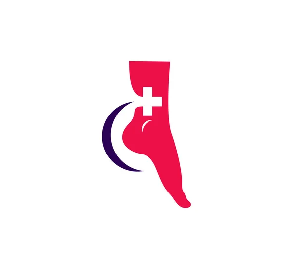 Health Medical Foot Λογότυπο Διάνυσμα Πρότυπο Creative Foot Έννοιες Σχεδιασμού — Διανυσματικό Αρχείο