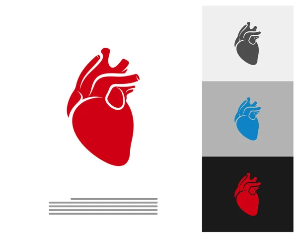 Plantilla Vector Logotipo Corazón Humano Conceptos Diseño Logotipo Corazón Humano — Vector de stock