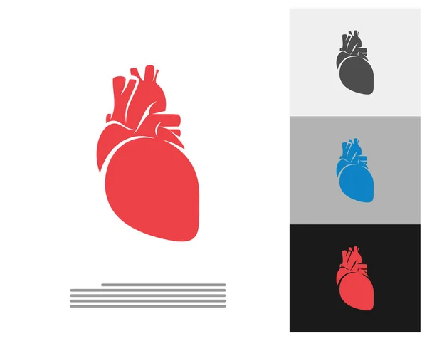 Modello Vettoriale Del Logo Human Heart Concetti Design Del Logo — Vettoriale Stock