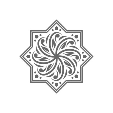 Henna, Mehndi, dövme, dekorasyon için mandala şeklinde dairesel desen. Etnik doğu tarzında dekoratif süs. Boyama kitabı sayfası.