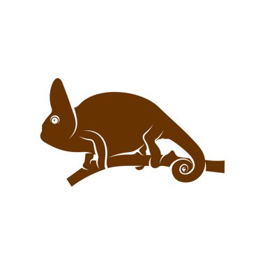 Bukalemun logo tasarım vektörü. Simge Sembolü. Şablon İllüstrasyonu
