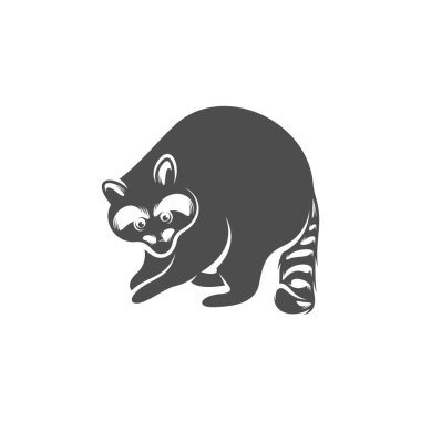 Rakun logo tasarım vektörü. Simge Sembolü. Şablon İllüstrasyonu