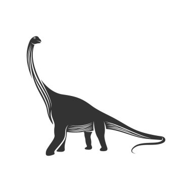 Brontozor logo tasarım vektörü. Simge Sembolü. Şablon İllüstrasyonu