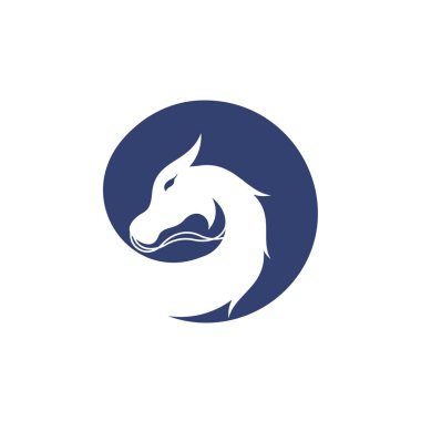 Ejderha logosu tasarım vektörü. Simge Sembolü. Şablon İllüstrasyonu