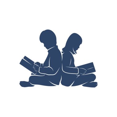 Çocuklar kitap rüyalar logo vektör şablonu, illüstrasyon sembolü, yaratıcı tasarım