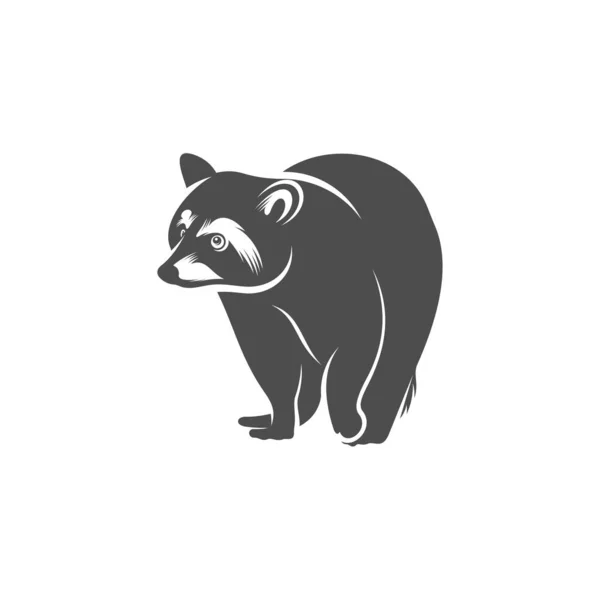 Waschbär Logo Design Vektor Symbolbild Vorlagenillustration — Stockvektor