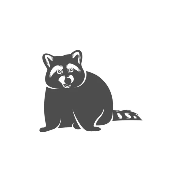 Racoon Vetor Design Logotipo Símbolo Ícone Ilustração Modelo — Vetor de Stock