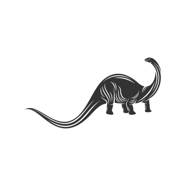 Vector Diseño Del Logotipo Brontosaurus Símbolo Icono Ilustración Plantilla — Vector de stock