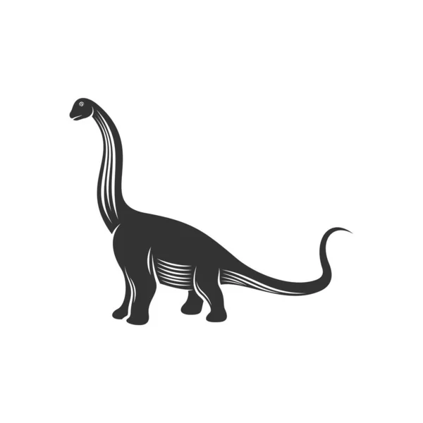 Вектор Дизайну Логотипу Brontosaurus Символ Піктограми Шаблонна Ілюстрація — стоковий вектор