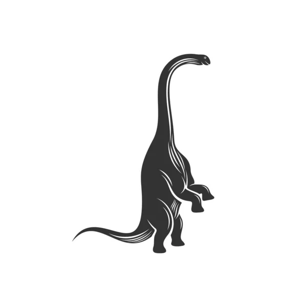 ブロントサウルスのロゴデザインベクター アイコンシンボル テンプレートイラスト — ストックベクタ