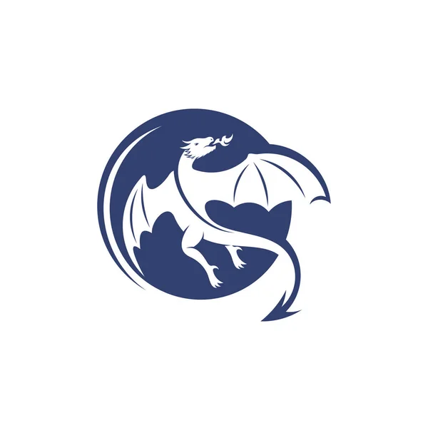 Dragão Logotipo Vetor Design Símbolo Ícone Ilustração Modelo — Vetor de Stock