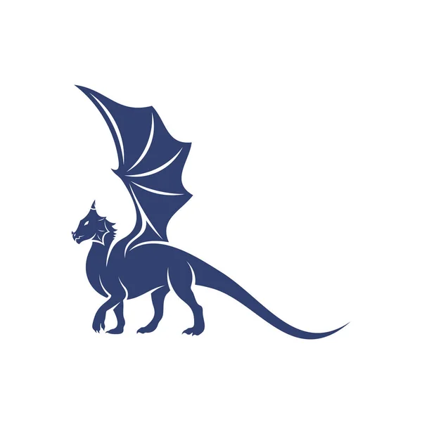 Dragão Logotipo Vetor Design Símbolo Ícone Ilustração Modelo — Vetor de Stock
