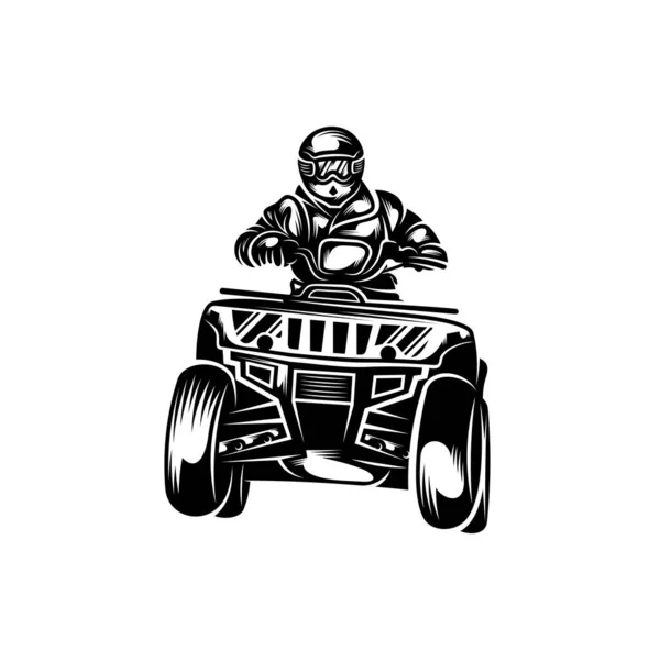 ATV logo vector, Quad bike competition logo vector illustration, Silhouette design