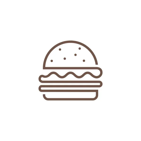 Modèle Conception Logo Burger Vecteur Conception Logo Boulangerie Burger — Image vectorielle
