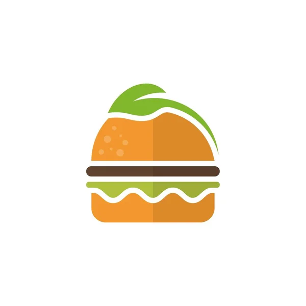 Burger Motivem Designu Listu Design Loga Burger Pekárny Vektor — Stockový vektor