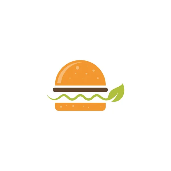 Burger Motivem Designu Listu Design Loga Burger Pekárny Vektor — Stockový vektor