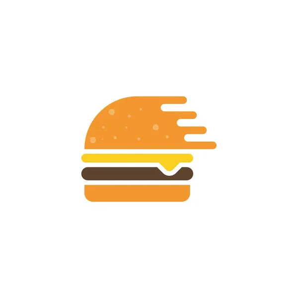 Fast Burger Logo Design Vorlage Burger Bäckerei Logo Design Vektor — Stockvektor