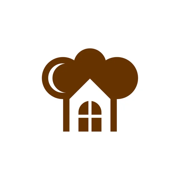 Chef Hat Home Logo Design Template Vector Icon Symbol Creative — 스톡 벡터