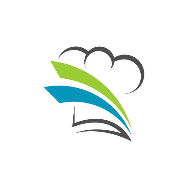 Chef Kok Logo Design Template Vector Pictogram Symbool Creatief Ontwerp — Stockvector