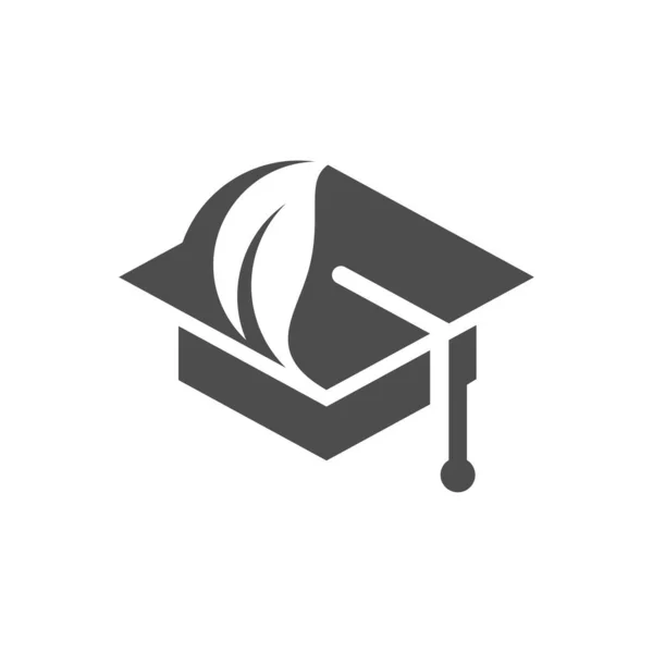 Σχεδιασμός Εικονιδίου Εκπαιδευτικού Λογότυπου Διανυσματική Απεικόνιση Εκπαίδευση Λογότυπο Σχεδιασμού Leaf — Διανυσματικό Αρχείο