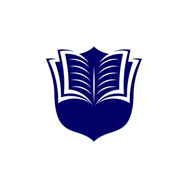 Education Logo Icon Design Vector Illustration Shield Concept Design Logo — Stock Vector