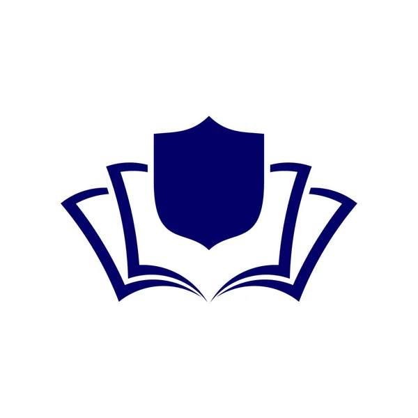 Education Logo Icon Design Vector Illustration Shield Concept Design Logo — Stock Vector