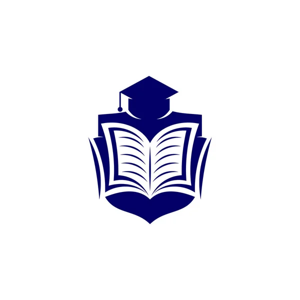 Σχεδιασμός Εικονιδίου Εκπαιδευτικού Λογότυπου Διανυσματική Απεικόνιση Λογότυπο Σχεδιασμού Shield Concept — Διανυσματικό Αρχείο
