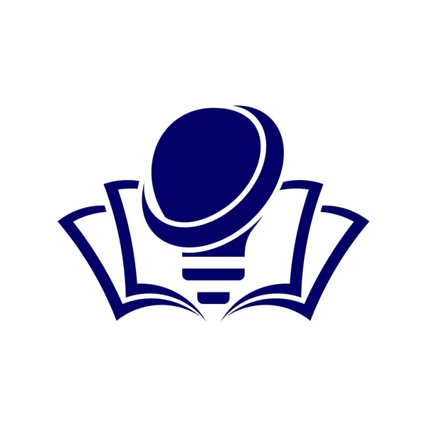 Vzdělávací Logo Design Ikon Vektorové Ilustrace Logo Návrhu Žárovky — Stockový vektor