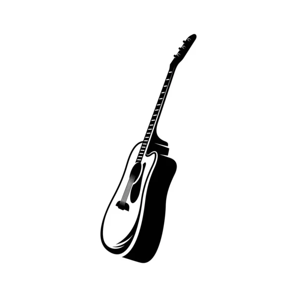 Modèle Vectoriel Conception Guitare Électrique Ensemble Simple Icônes Vectorielles Guitare — Image vectorielle