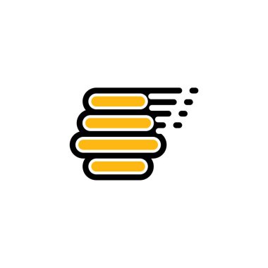 Bal logosu tasarımı, Vektör illüstrasyonu, Hızlı Bal Logosu Tasarımı Konsepti. Gıda logo şablonu