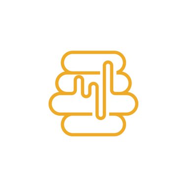 Bal logosu tasarımı, Vektör illüstrasyonu, Bal Logosu Tasarımlı Nabız. Gıda logo şablonu