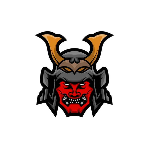 Samurai Krieger Logo Design Vector Silhouette Von Samurai Vorlagenillustration — Stockvektor