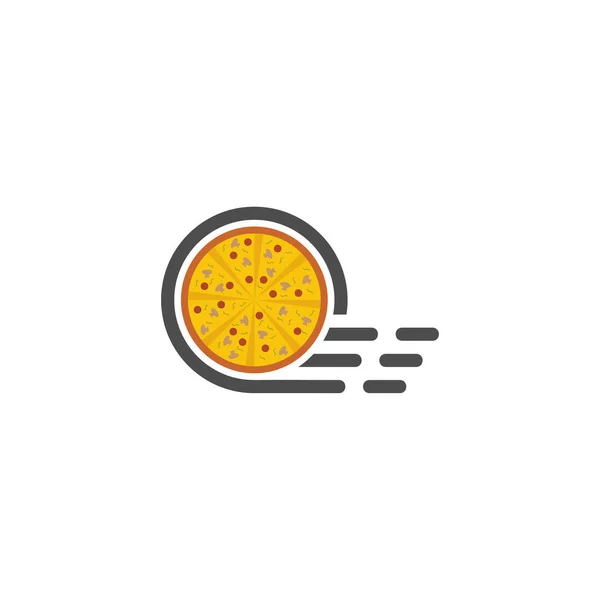 Σχεδιασμός Εικονίδιο Λογότυπο Πίτσα Διανυσματική Απεικόνιση Fast Pizza Concept Σχεδιασμό — Διανυσματικό Αρχείο