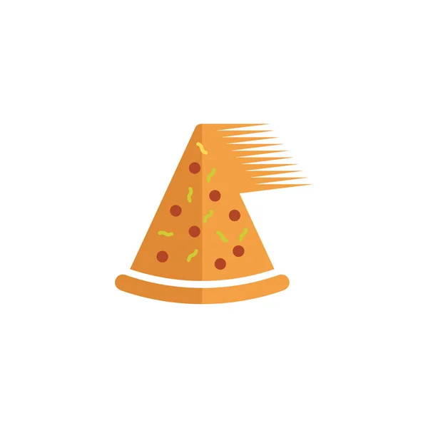 Desain Logo Pizza Ilustrasi Vektor Logo Desain Konsep Pizza Cepat - Stok Vektor