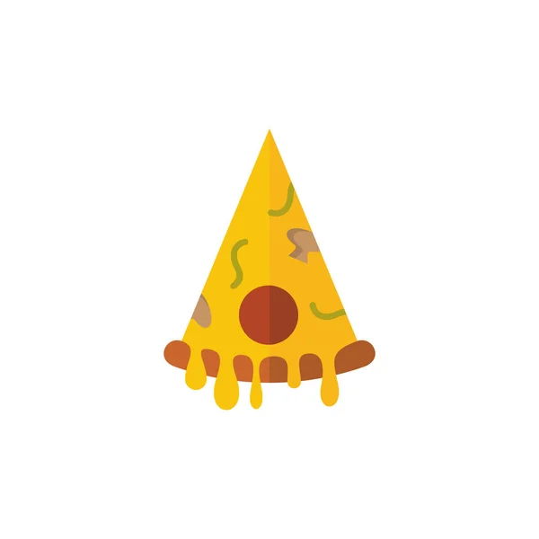 Conception Icône Logo Pizza Illustration Vectorielle Logo Conception Concept Pizza — Image vectorielle