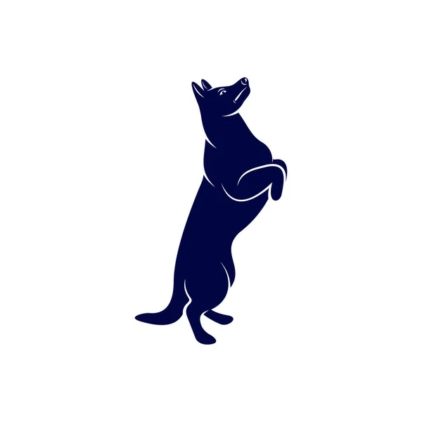 Ανιχνευτής Dog Logo Σχεδιασμός Διάνυσμα Σιλουέτα Του Σνίφερ Ντογκ Εικονογράφηση — Διανυσματικό Αρχείο