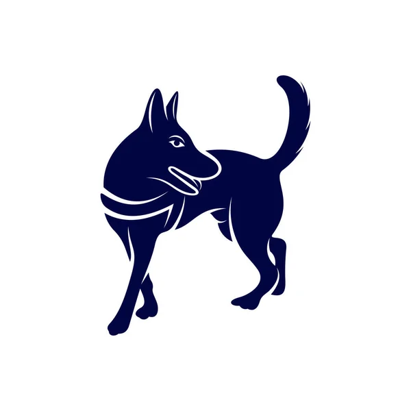 Вектор Дизайну Логотипу Носової Собаки Силует Собаки Снайфер Векторні Ілюстрації — стоковий вектор