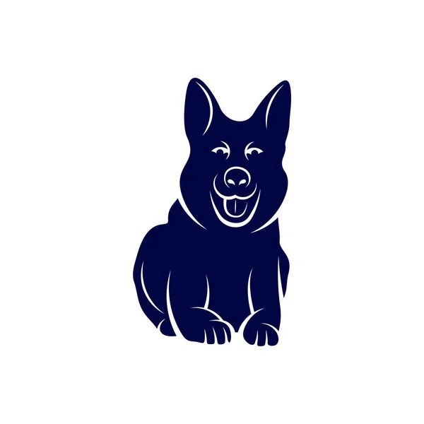 Ανιχνευτής Dog Logo Σχεδιασμός Διάνυσμα Σιλουέτα Του Σνίφερ Ντογκ Εικονογράφηση — Διανυσματικό Αρχείο