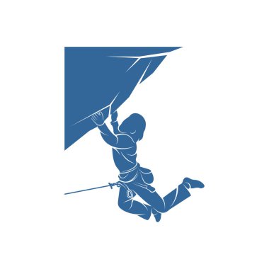 Klasik dağ tırmanış vektör logosu ve etiketleri ayarlandı. Spor tırmanışı, amblem tırmanışı, tırmanma hobisi