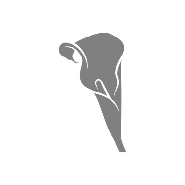 Gül Çiçeği tasarım vektör çizimi, Çiçek logo şablonu