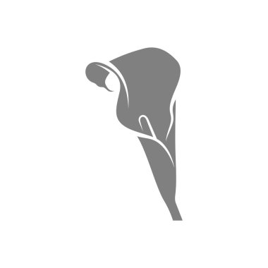 Gül Çiçeği tasarım vektör çizimi, Çiçek logo şablonu