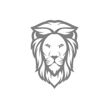 Aslan logosu tasarım vektörü, aslan logosu şablonu, illüstrasyon