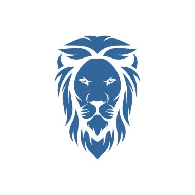 Aslan logosu tasarım vektörü, aslan logosu şablonu, illüstrasyon