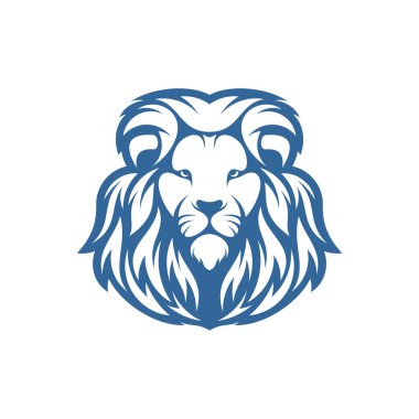 Aslan logosu tasarım vektörü, aslan logosu şablonu, illüstrasyon