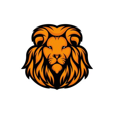 Aslan logosu tasarım vektörü, aslan logosu şablonu, illüstrasyon